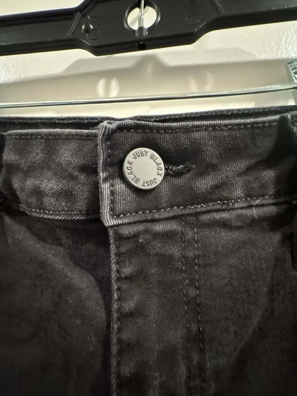 Just Black Denim Shorts Size 27 Black Cut Off Frayed Hem